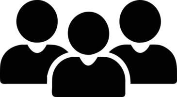 Three People Silhouette Isolated on White Background, Team Avatar Icons vector