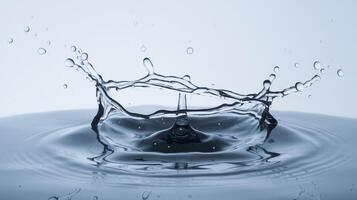 Water splash with a crown on top photo