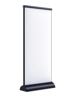 Vertical roll up banner isolated on transparent background png