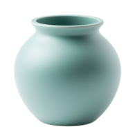 Turquoise ceramic pot isolated on transparent background png