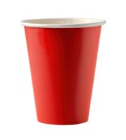 Red disposable cup, isolated on a transparent background png