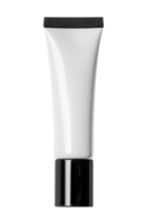 White tube of makeup with black cap isolated on transparent background png