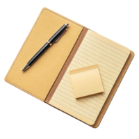 A memo notepad with a sticky note attached png
