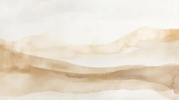 abstract watercolor background with a horizontal flow. Features hand-drawn brush strokes, soft pastel hues, and a splattered brown texture for a creative, artistic feel. vector