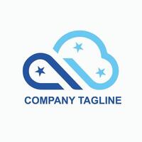 Cloud Tech logo design vector