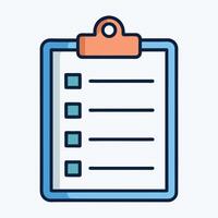 Simple Checklist on Clipboard Icon for Task Management and Organization vector