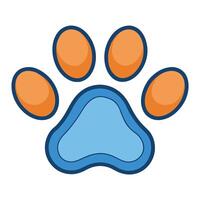 Cute Cartoon Animal Paw Print Illustration Design Graphic Image vector