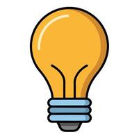 Bright Idea Illumination Lightbulb Innovation Concept Graphic Design vector
