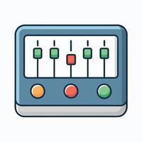 Audio Mixer Control Panel Interface Graphic Design Illustration vector