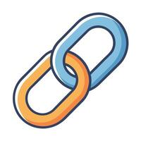 Interlinked Chain Links Graphic Design Element Illustration for Website and Application User Interface vector