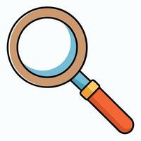 Magnifying Glass Search Tool for Investigation and Discovery vector