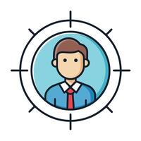 Targeting a Business Professional Illustration Graphic Design Icon Person Avatar vector
