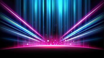 Abstract Blue and Pink Light Rays Effect with Sparks, Perspective Speed Lights Background, Illustration vector