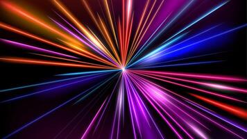 Abstract Light Speed Motion Effect, Widescreen Background, Illustration vector
