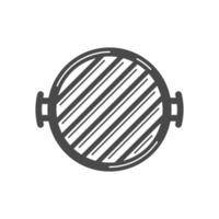 Grill barbeque isolated on white background vector
