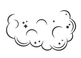 Soap foam silhouette icon isolated on white vector
