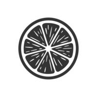 Lemon icon black isolated on white background vector