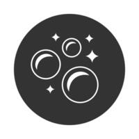 Glossy shiny and soap foam silhouette vector