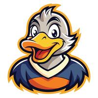 Captivating Logo Illustration Featuring a Duck Mascot Cartoon Character vector