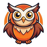 Adorable Cartoon Owl Mascot Illustration vector