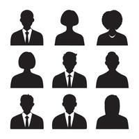 Different Human Figures The icons Set Simple Generic Humans Shapes vector