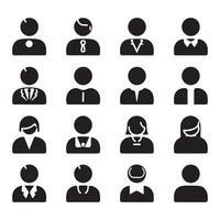 Different Human Figures The icons Set Simple Generic Human vector