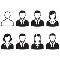 Different Human Figures The icons Set Simple Generic Human Shapes vector