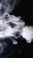 hazy fog on a black screen background only video