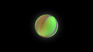 Abstract Green Orb with Dark Background. video