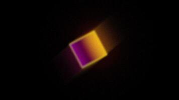 Abstract glowing square with dark background. video