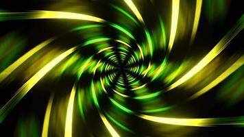 Green and Yellow Spiral Energy Flow Background VJ Loop in 4K video