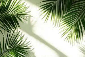 palm leaves isolated on white background photo