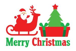Merry Christmas Text with Festive Elements on White Backdrop vector