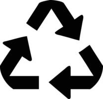 Recycle Symbol Design, Simple Arrows in a Triangular Loop, Environmental Icon vector