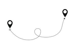 A black and white illustration of a pin pointing to a location vector