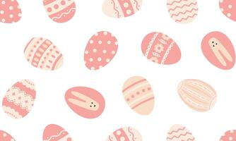 Seamless pattern with easter egg. Easter background print for textiles, wallpaper, fabric, design of things and objects. Flat illustration in hand drawn style vector