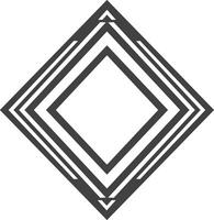 Geometric diamond shape design vector