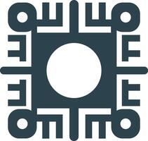 a black and white image of a circular design vector