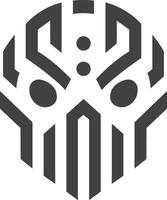 Geometric Skull Mask Design vector