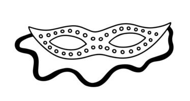 Hand drawn carnival mask sketch vector