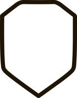 Outline shield icon Sketch filled black sign vector