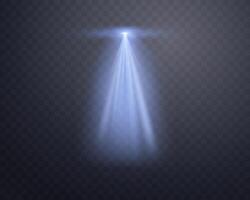 Blue spotlight, Illuminated blue stage, glow flare effect. Bright beams of spotlights, lamp, vertical rays vector