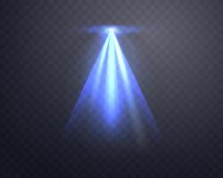 Blue spotlight, Illuminated blue stage, glow flare effect. Bright beams of spotlights, lamp, vertical rays on background illustration. vector