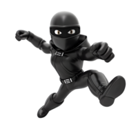 Ninja action sequence urban setting cartoon style dynamic environment low angle of movement png