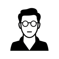 User profile icon digital space graphic design simple outline isolated view user identification concept png