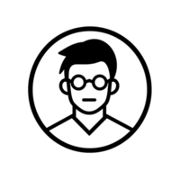 User profile icon design digital space graphic illustration minimalist environment front view user engagement concept png