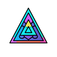 Abstract Triangle Lineal Color Icon With Transparent Background png