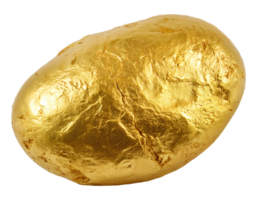 raw gold nugget natural rock with metallic shiny surface, realistic detailed texture of gold mineral stone for mining wealth and luxury resource concept on isolated background png