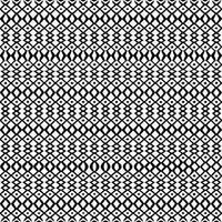 Abstract Black and White Geometric Pattern Design with Repeating Interlocking Shapes and Starlike Elements vector