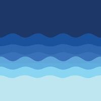 Abstract Ocean Waves Background Image Blue Gradient Water Texture vector